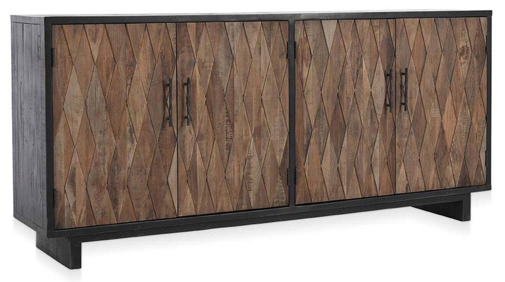Anton 4 Door Console - Black/Natural - The Hive Experience