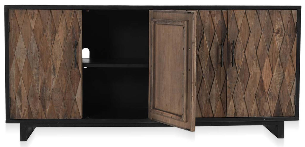 Anton 4 Door Console - Black/Natural - The Hive Experience