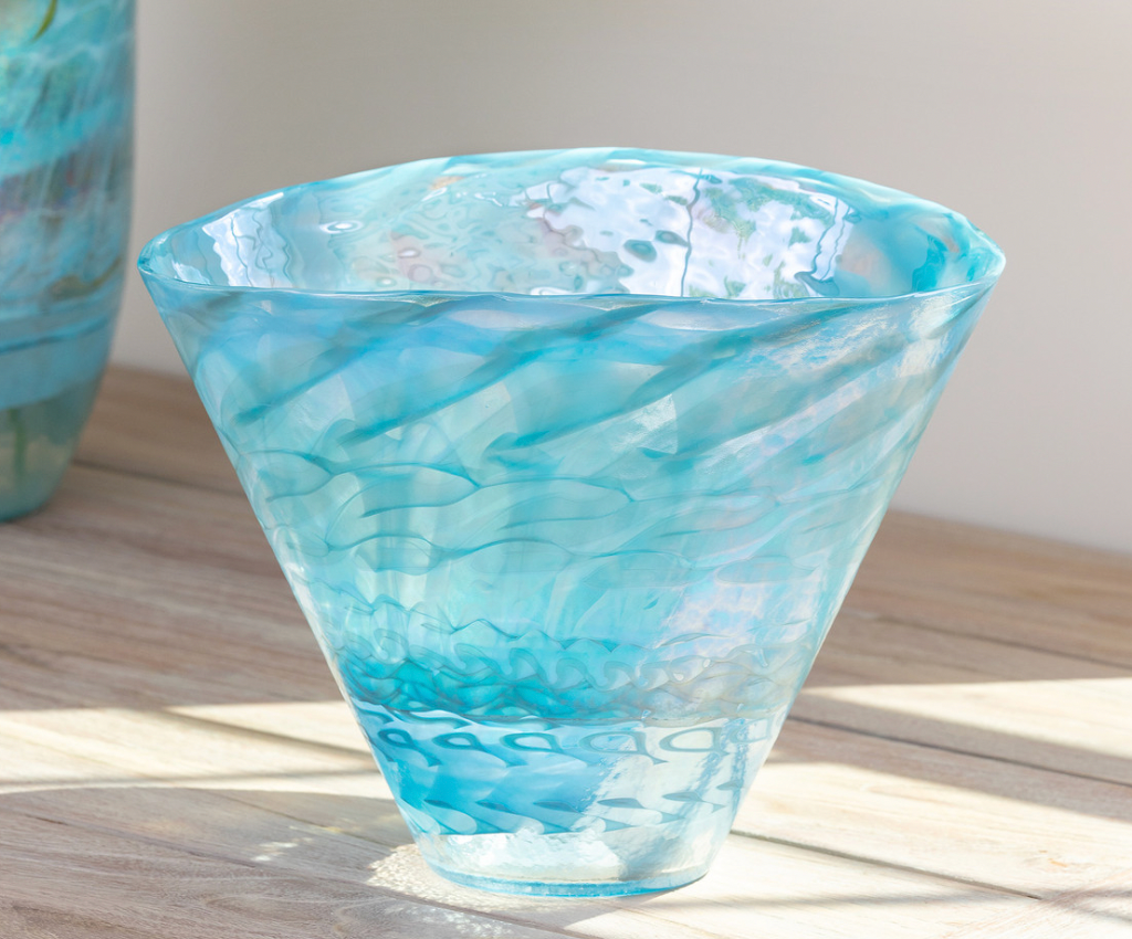 Blue Almalfi Murano Glass Bowl - The Hive Experience