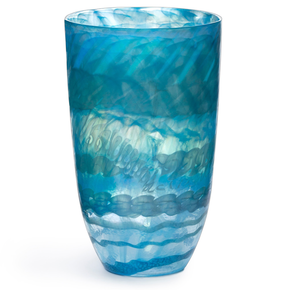Blue Almalfi Murano Glass Vase - The Hive Experience