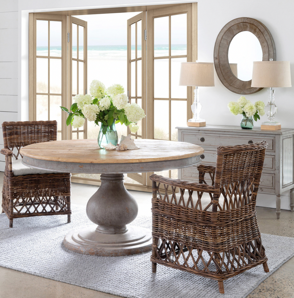 Vintage Neutral Foyer Table - The Hive Experience