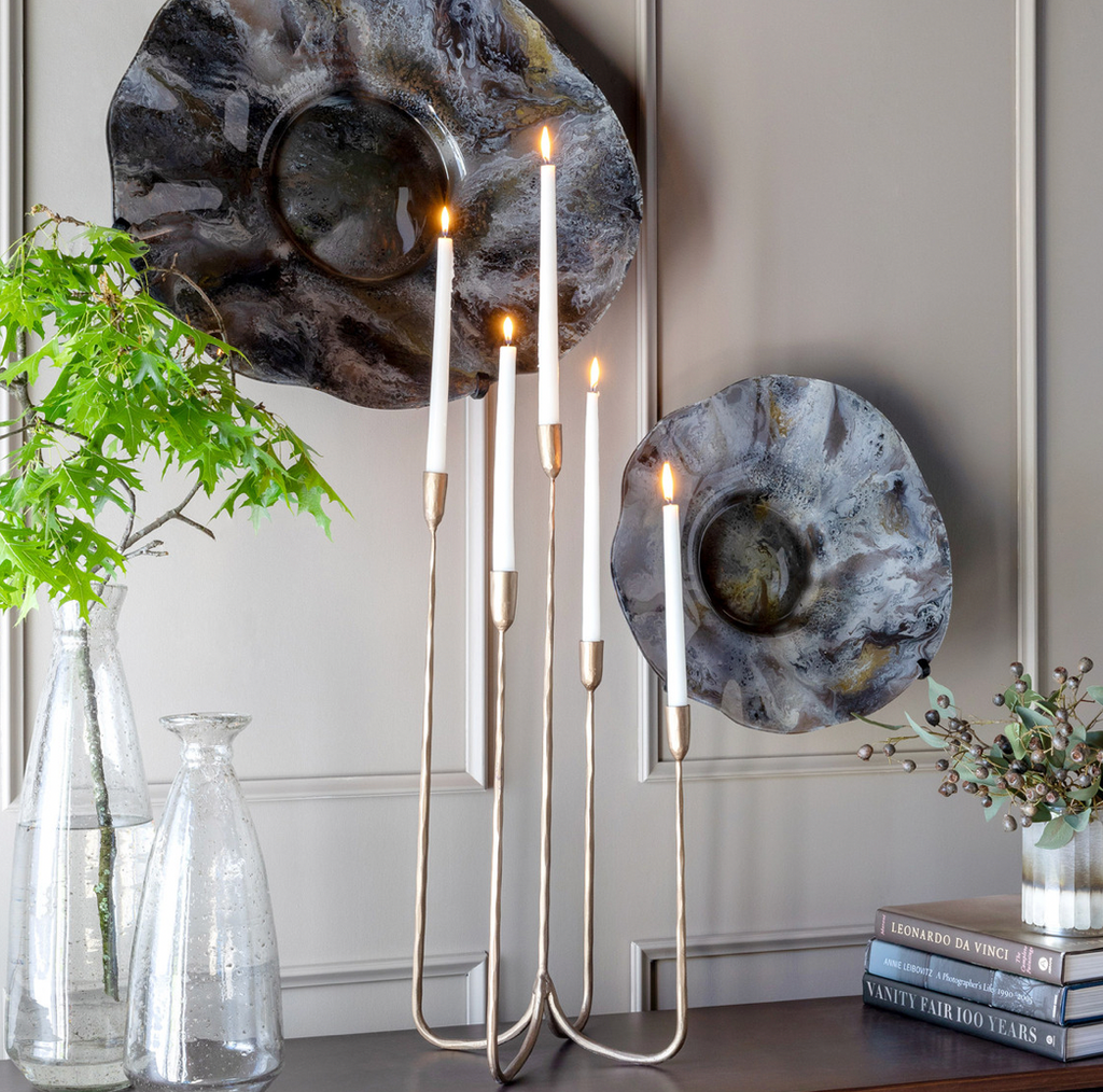 Forged Iron Brass Candelabra - The Hive Experience