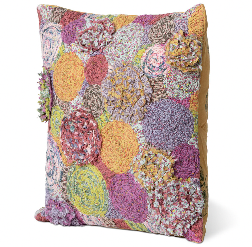 Handstitched Flower Burst Pattern Pillow - The Hive Experience