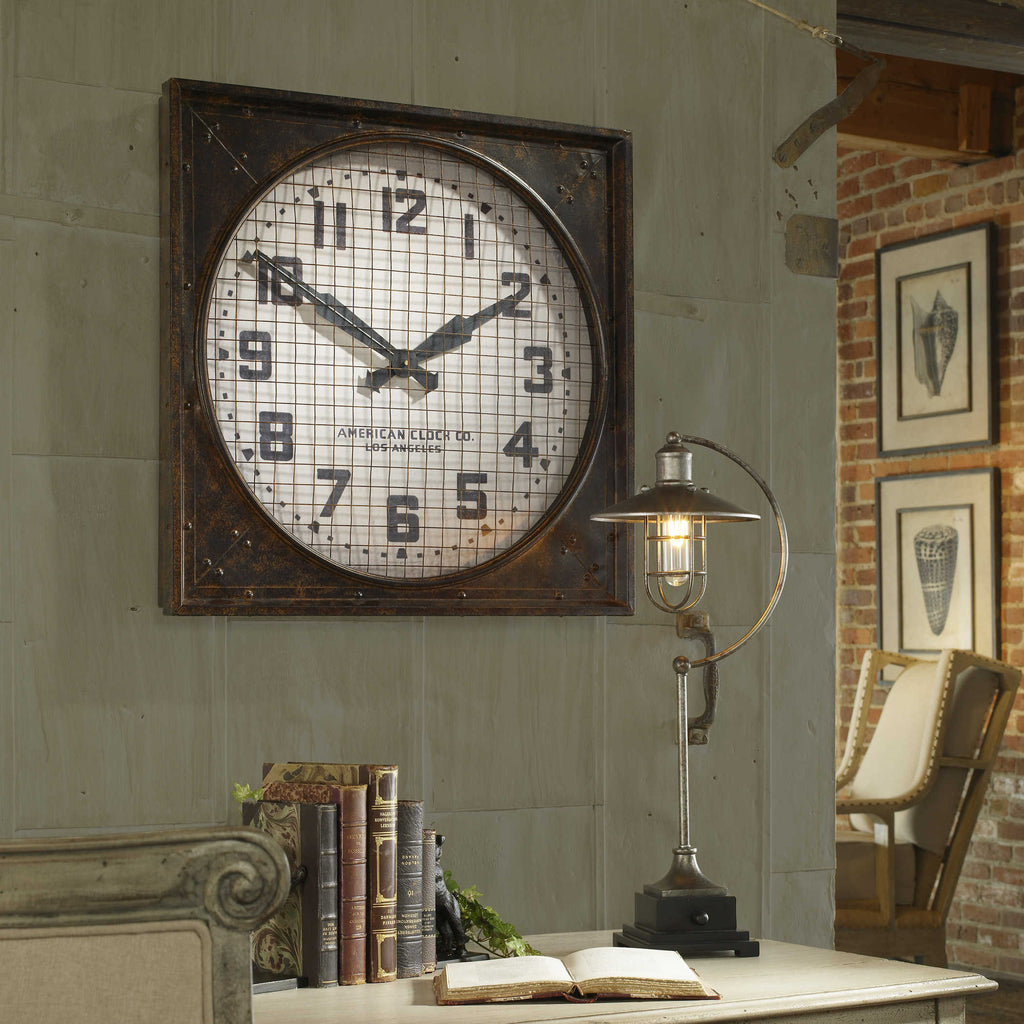 Warehouse Wall Clock with Grill - The Hive Experience