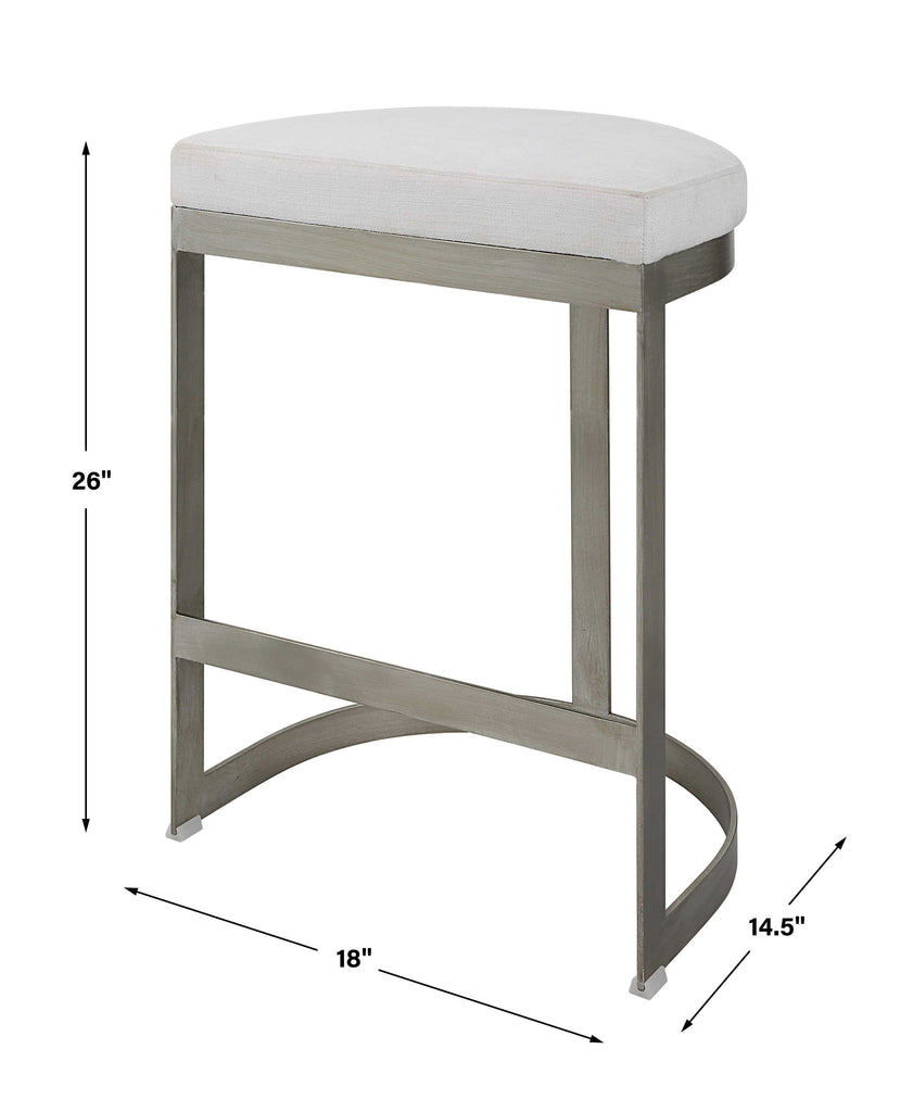 Ivanna Counter Stool - Silver - The Hive Experience