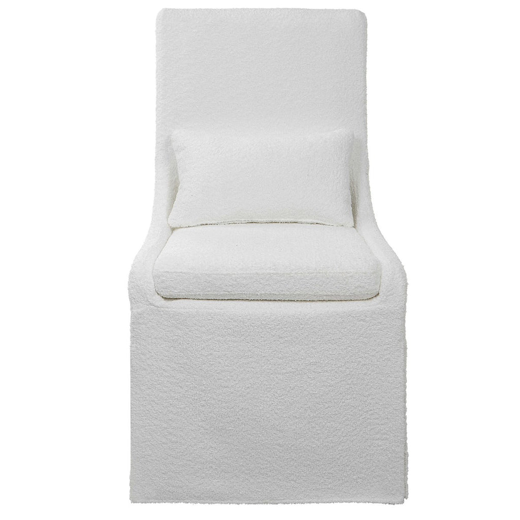 Coley Armless Chair, White - The Hive Experience