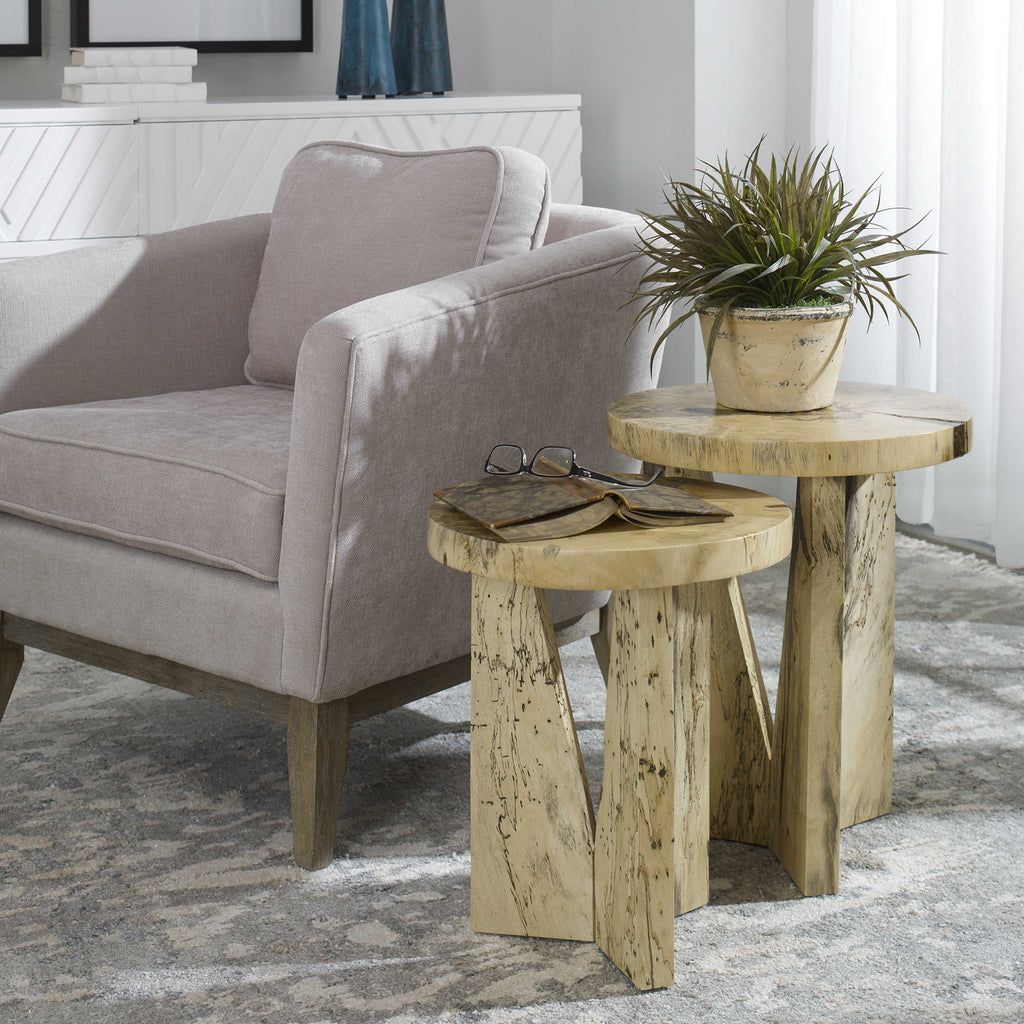 Nadette Nesting Tables, Natural, S/2 - 2022 RELEASE - The Hive Experience