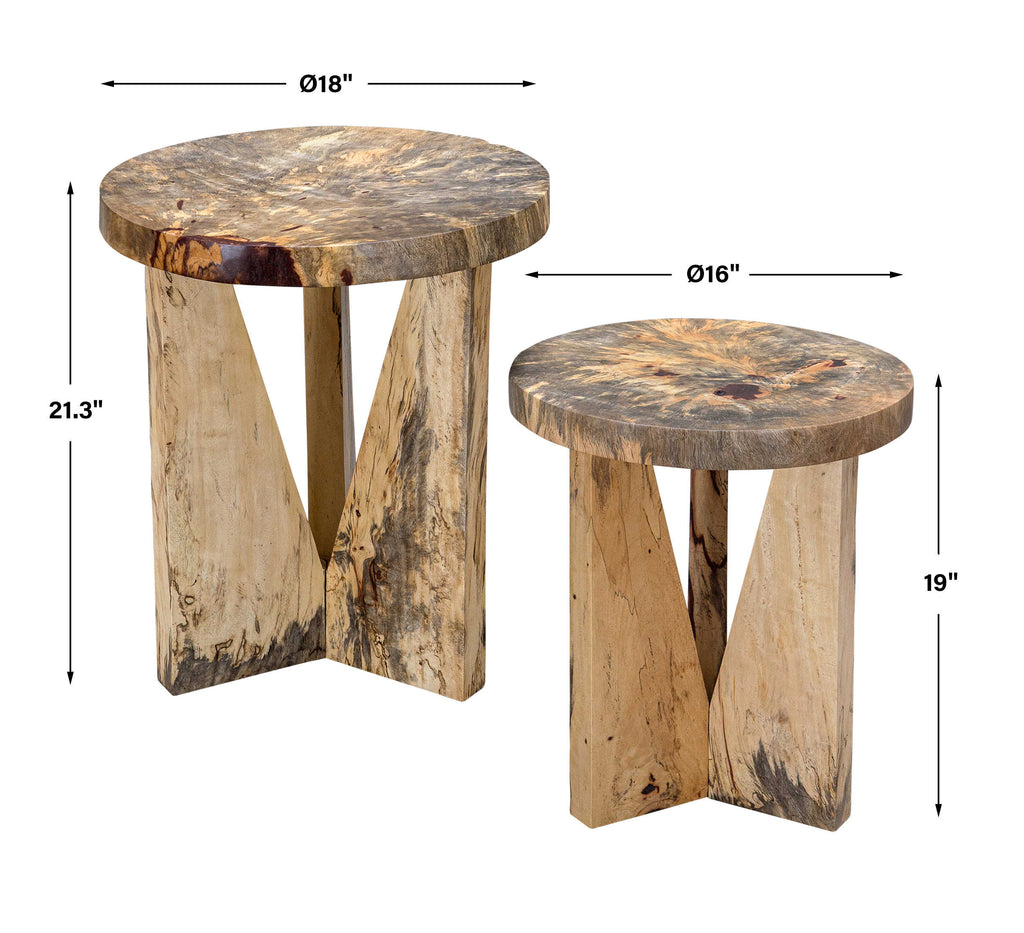 Nadette Nesting Tables, Natural, S/2 - 2022 RELEASE - The Hive Experience