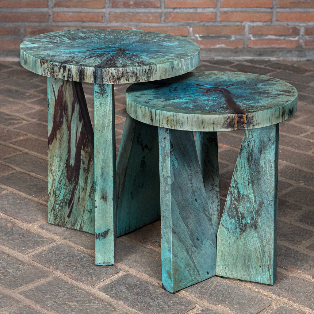 Nadette Nesting Tables, Blue, S/2 - 2022 RELEASE - The Hive Experience