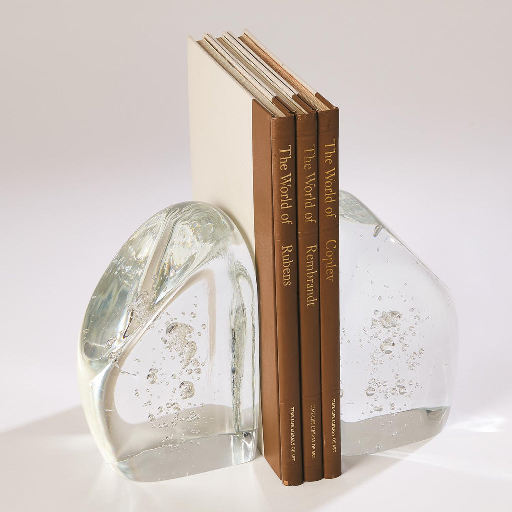 Chunk Bookends - Clear w/Bubbles - The Hive Experience