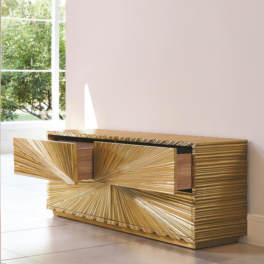 Linen Fold Cabinet - Brass - The Hive Experience