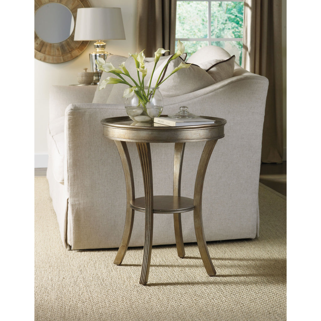 Sanctuary Round Mirrored Accent Table - Visage - The Hive Experience