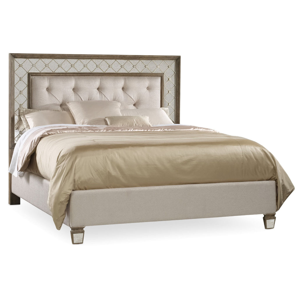 Sanctuary California King Mirrored Upholstered Bed - The Hive Experience