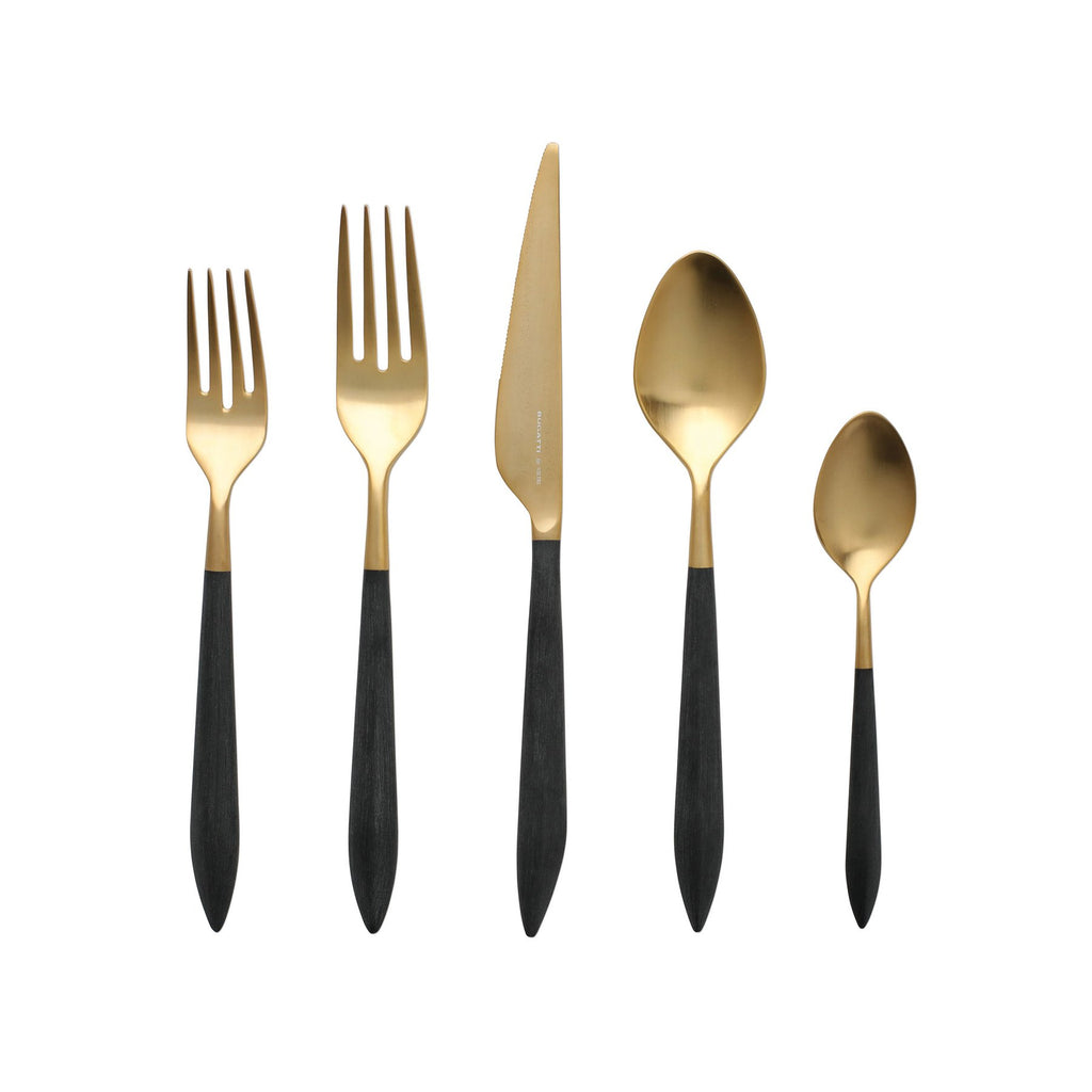 Ares Oro & Black Five-Piece Place Setting - The Hive Experience