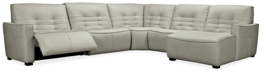 Reaux Sectional Chaise Sofa - 2 Recliners - The Hive Experience