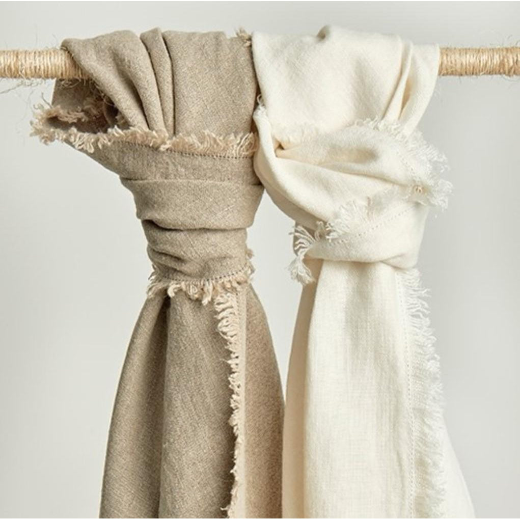 Rustic Linen Throw - The Hive Experience